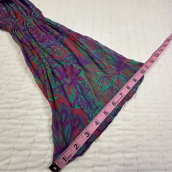 Ramy Brook 100% Viscose Floral Multicolor with Ruffles and Bell Sleeves Blouse - Picture 8 of 12